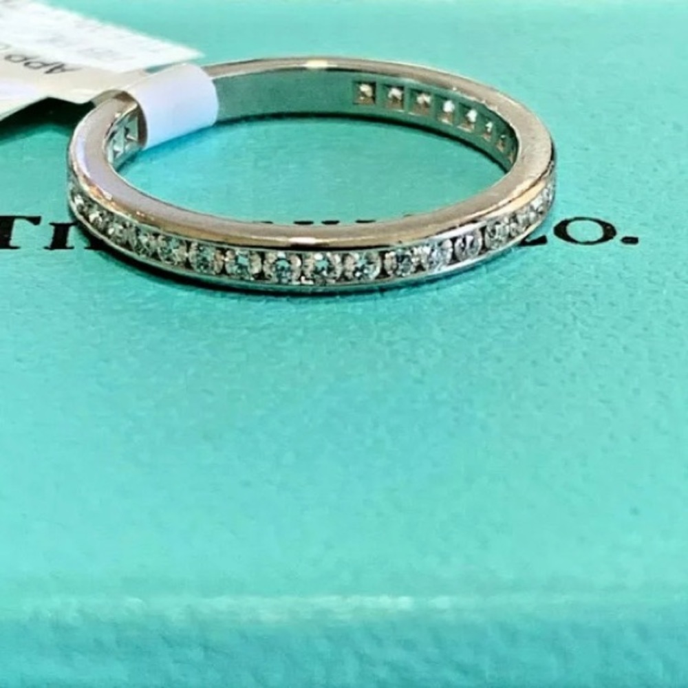 Tiffany & Co. Platinum Diamond Eternity Band US 6
